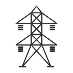 High voltage line icon. Vector illustration.