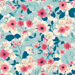 seamless pattern with flowers,Creative texture for fabric, packaging, textiles, wallpaper, and clothing