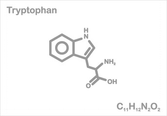 Tryptophan. Simplified structural formula. 