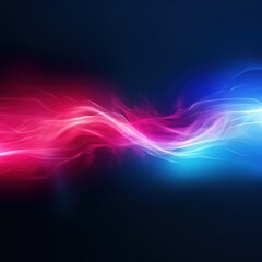 Abstract colorful smoke wave on dark background. Vector illustration for your design. 