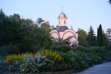 Fototapeta na wymiar Vedenskaya Optina Pushyny is a stavropegic monastery of the Russian Orthodox Church