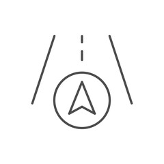 Road navigator line outline icon
