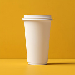 White coffee cup mockup 