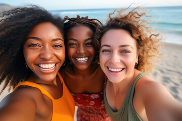 Fototapeta premium Fun in the Sun with Black Women