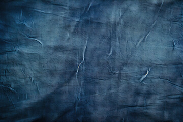 Fototapeta premium Blue Denim Close-Up: A Textured Top-View Perspective