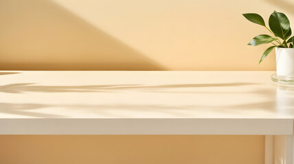 Obraz premium cream tabletop surface background for product display background