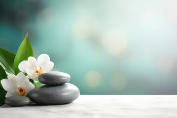 Relaxing Spa Scene with Copy Space