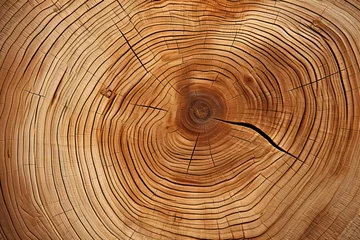 Foto op Aluminium log ageing circle process background forest material textured ring cut industry wooden section brown histor annual nature wooden wood year concentric cut timber tree cross pattern trunk life texture © sandra