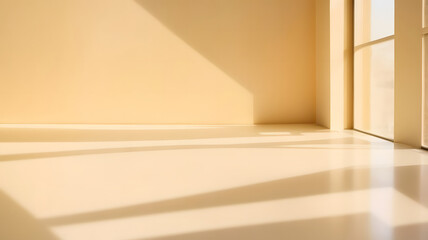 Fototapeta premium floor surface with shadow and sunlight from windows