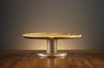 Wooden stand on wood table