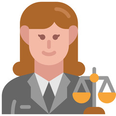 woman lawyer flat icon