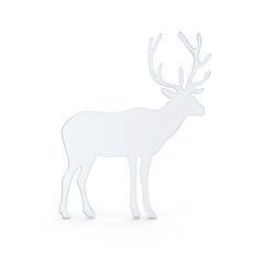 silhouette of a deer on transparent background