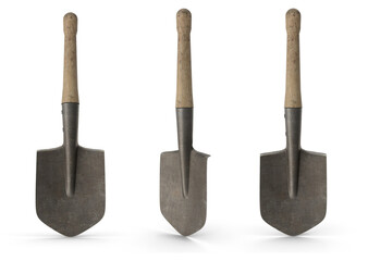 set of garden tools on transparent background