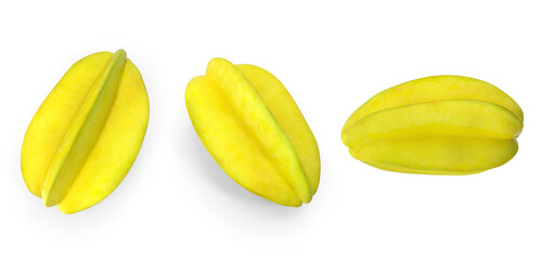 star fruit on transparent background