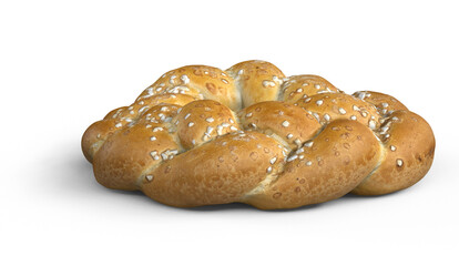 Wreath Bread 3D Rendering