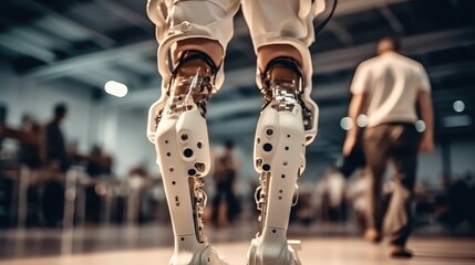 Assistant robotic legs, Physiotherapy Rehabilitation Technology to Make Disabled Person Walk.