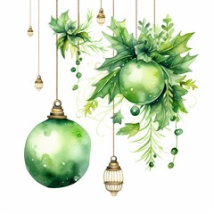christmas balls with branches