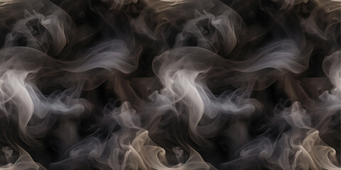 Obraz premium Smoke waves seamless pattern. Vapor billows in the environment. Moving air surface. 
