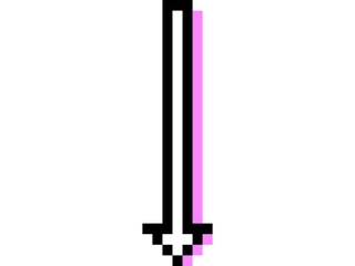 Pixel arrow. Vector illustration.