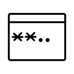 Internet Password Pin Outline Icon