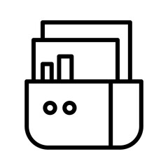 Box Collect Data Outline Icon