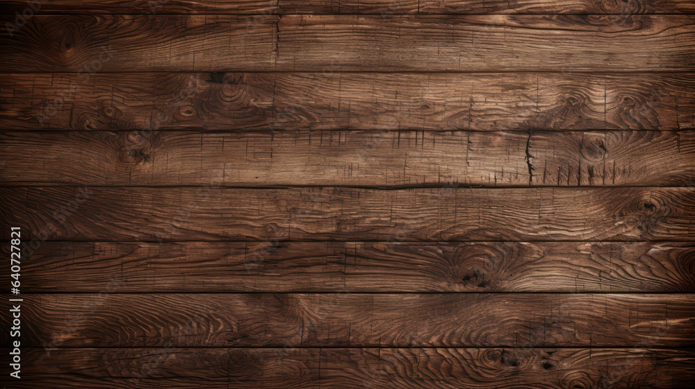 Aufkleber ancient wooden background with planks created with generative ai