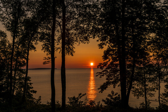 Sunrise on Madeline Island, Apostle Islands National Lakeshore, Wisconsin.