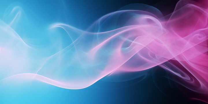 Abstract smoky background, beautiful light blue backdrops with smoke trail of soft pink texture, fantasy futuristic concept design.