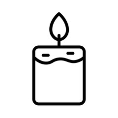 Relax Scent Candle Outline Icon