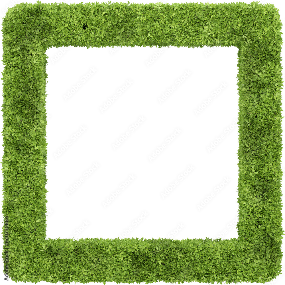 Aufkleber garden bush in media player icon shape. 3d rendering of isolated objects.