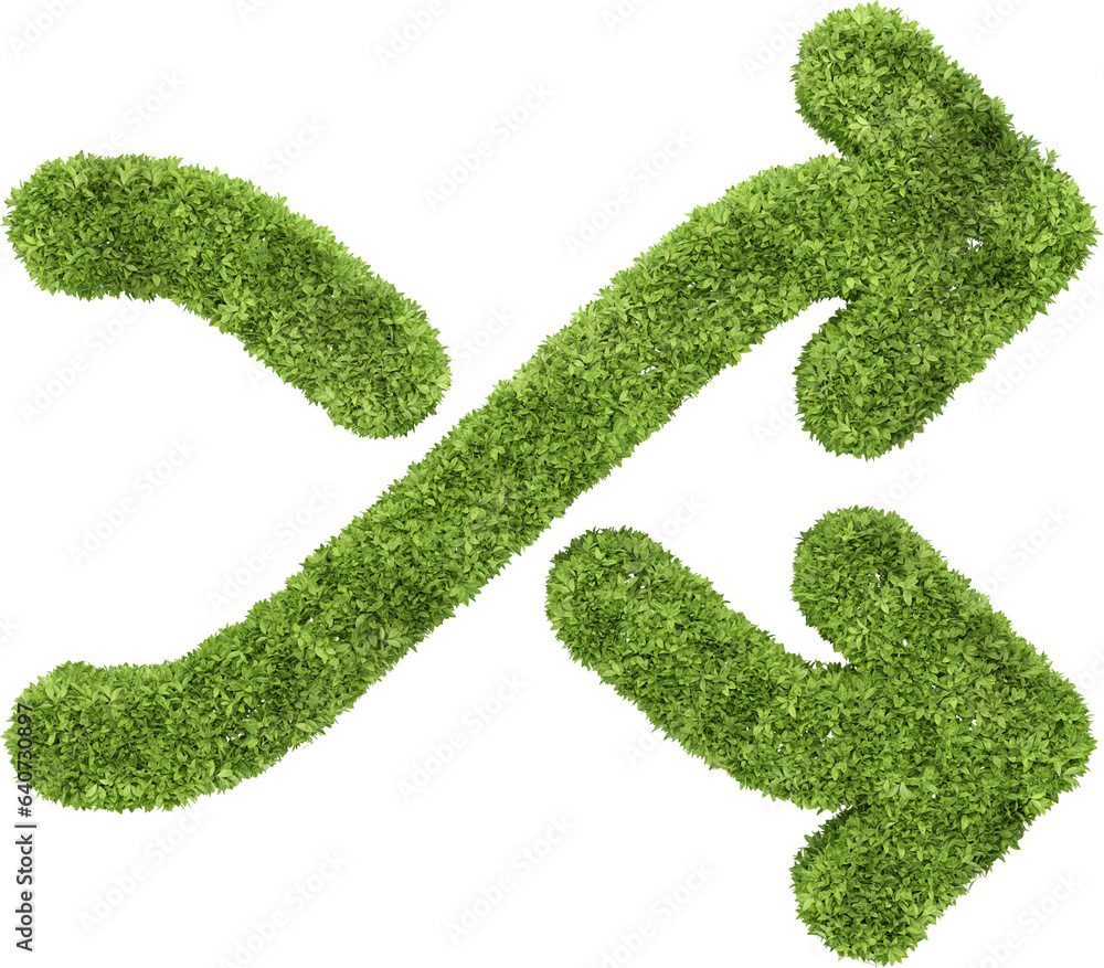 Aufkleber garden bush in media player icon shape. 3d rendering of isolated objects.