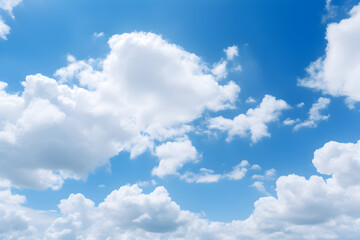 Obraz premium A blue sky with clouds in the sky