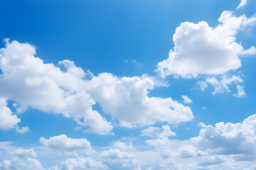 Naklejka na ściany i meble A blue sky with clouds in the sky