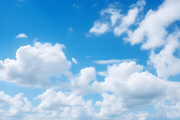 Naklejka na ściany i meble A blue sky with clouds in the sky