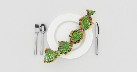 Nature's Recipe: Unveiling Nutrigenetic Influence 3D image