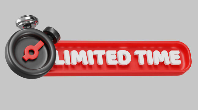 Black Friday time-limited offers. 3d illustration