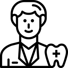 dentist line icon