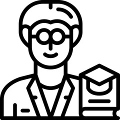 professor line icon