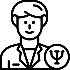 psychologist line icon
