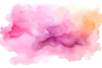 Fotobehang drawn background pink abstract it color paper splashing white hand watercolor © akkash jpg