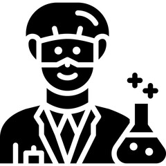 chemist solid icon