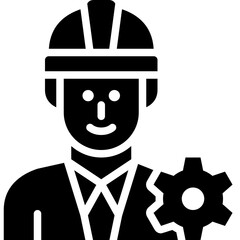 engineer solid icon