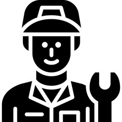mechanic solid icon