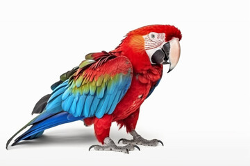 Naklejka premium red and yellow macaw