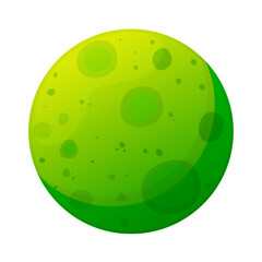 Fantasy planet in cartoon style. Vector illustration of game icon. alien worlds in deep space.