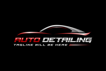 Auto detailing logo, car wash logo, Car detailing logo, automotive logo, automobile logo, car polish logo, car service logo, car repair logo, car garage logo, car cleaning logo design vector template