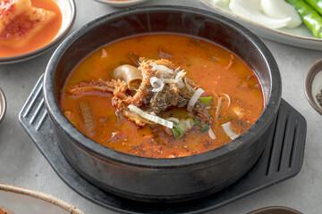 Korean food dish Sundaeguk, Spicy Sundaeguk, Pork Belly Sundaeguk, Yangseonji Hangover Soup, Naejangtang, Side Dish