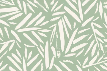 Organic Leaf Pattern. Branch with Leaves Ornamental Texture. Floral Seamless Pattern. Palm Branch Background. Flourish Nature Summer Garden. Tropical Green Ornament