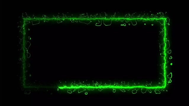 Abstract beautiful neon lights rectangle glowing loading  frame moving in motion seamless loop 4k animation.