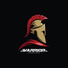 Spartan warrior logo vector illustration design. Warriors logo design template. Creative design